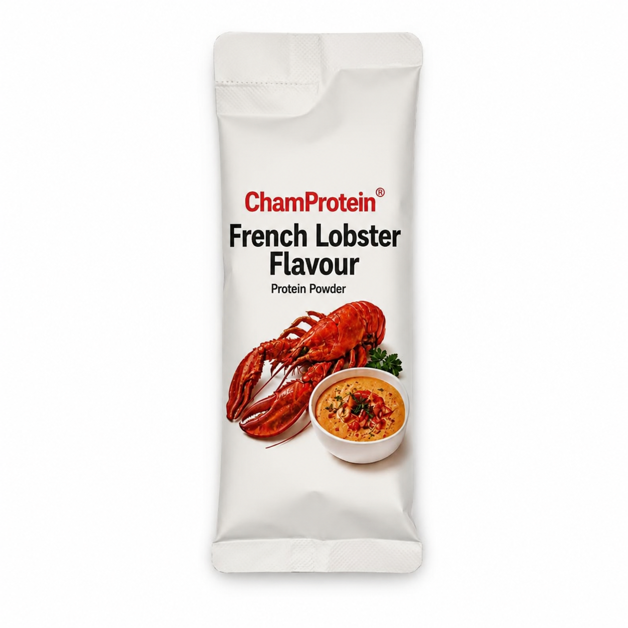 ChamProtein® 鹹口法式龍蝦味蛋白粉 240g｜每包18.4g蛋白｜香港少見 Savoury Protein｜健身減脂高蛋白鹹湯